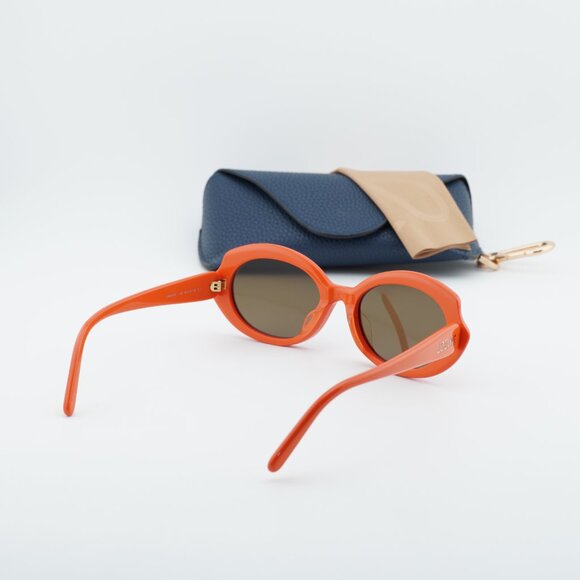 Loewe LW40147F 42E Geometric Sunglasses – Orange\\Brown